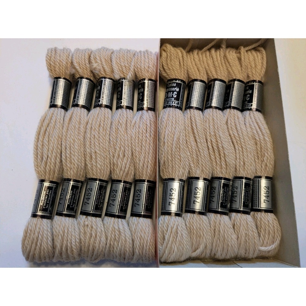 10 Skeins Laine Tapisserie DMC 100% Wool 8 Meters ea #7452Desert Sand Very Light